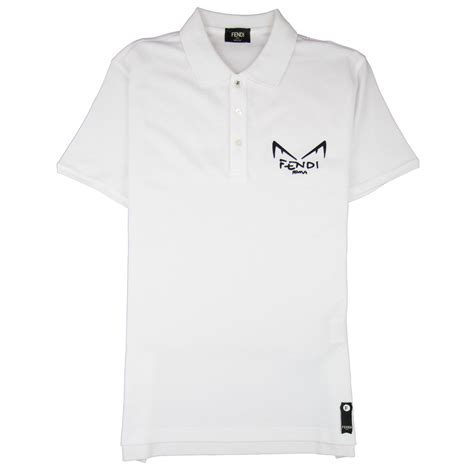 fendi white polo shirt